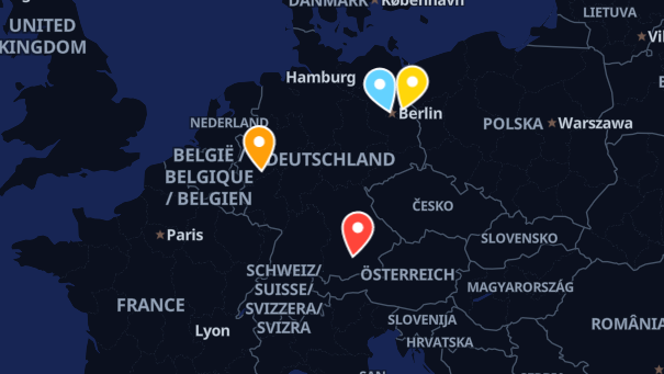 Map of company locations