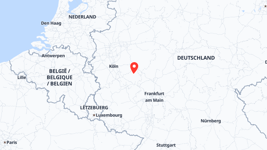 Map of the job locations