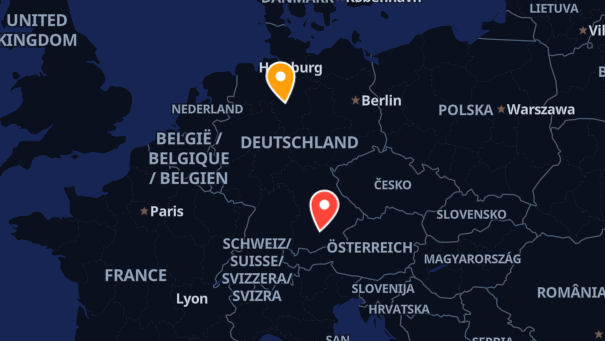 Map of company locations