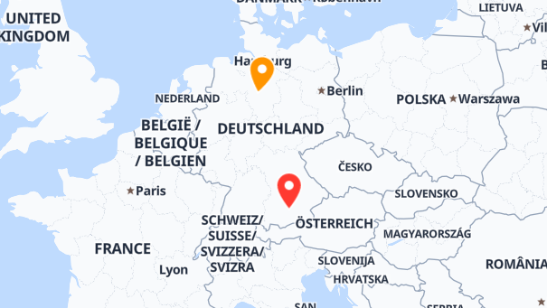 Map of company locations