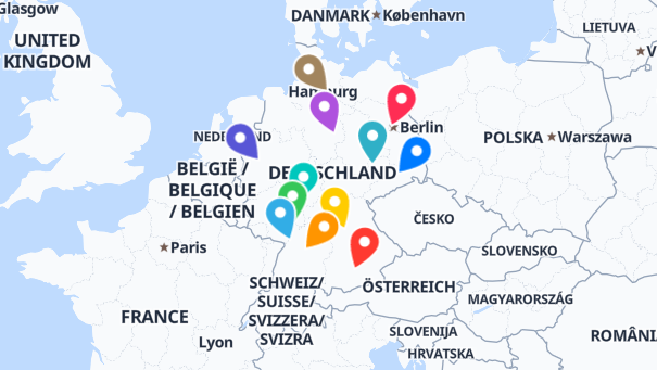 Map of company locations