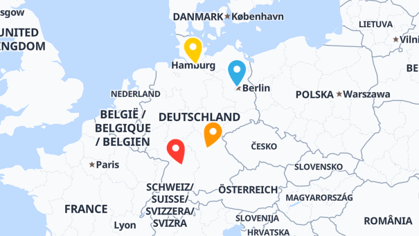 Map of company locations