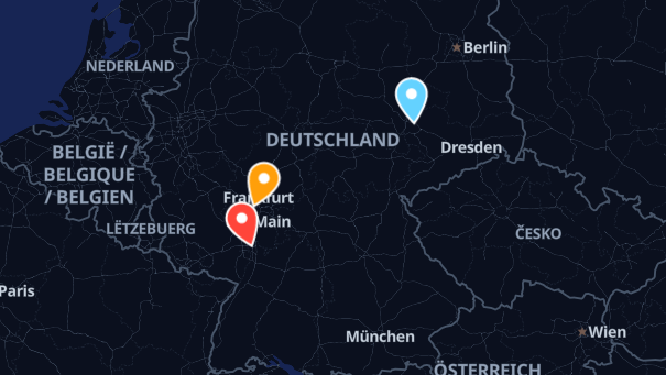 Map of company locations