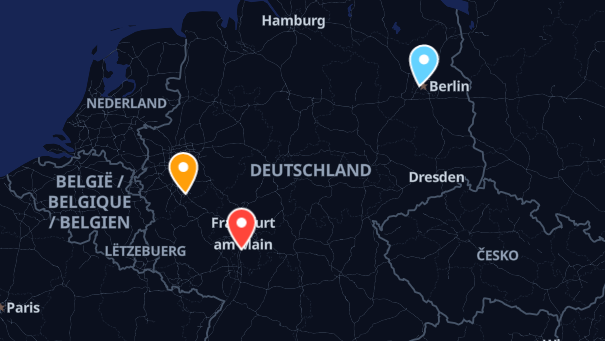 Map of company locations