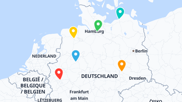 Map of company locations