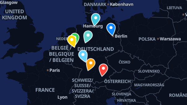 Map of company locations