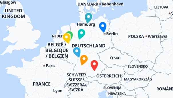 Map of company locations