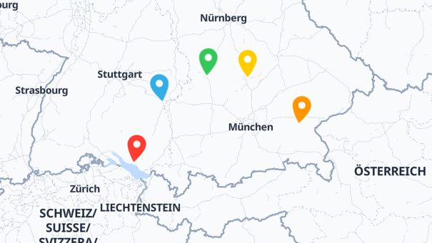 Map of company locations
