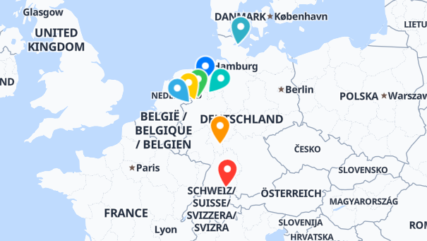Map of company locations
