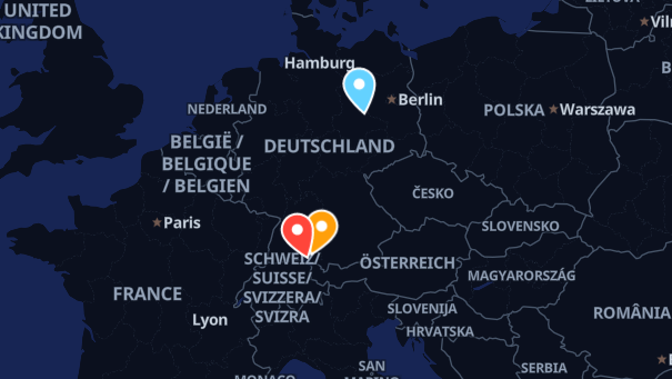 Map of company locations