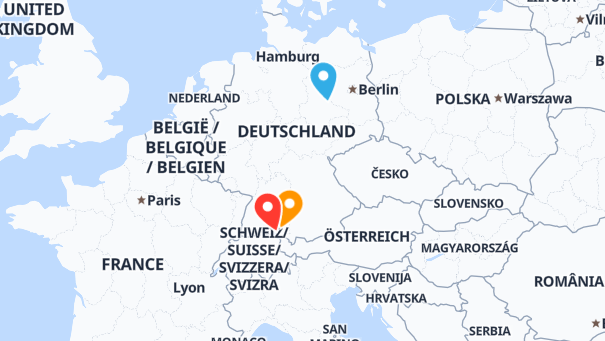 Map of company locations