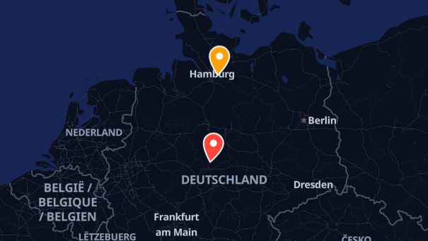Map of company locations