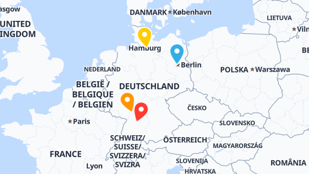 Map of company locations