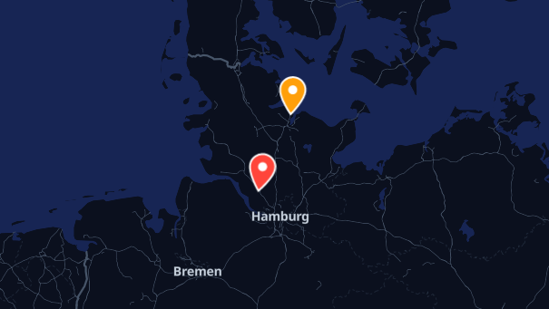 Map of company locations