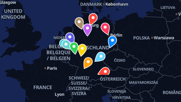 Map of company locations