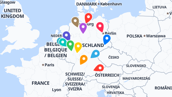 Map of company locations