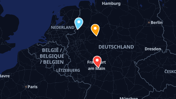 Map of company locations