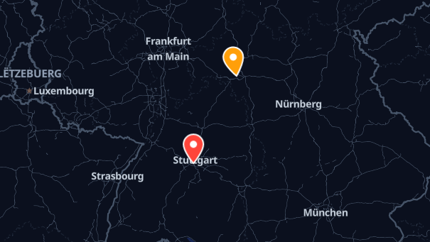 Map of company locations