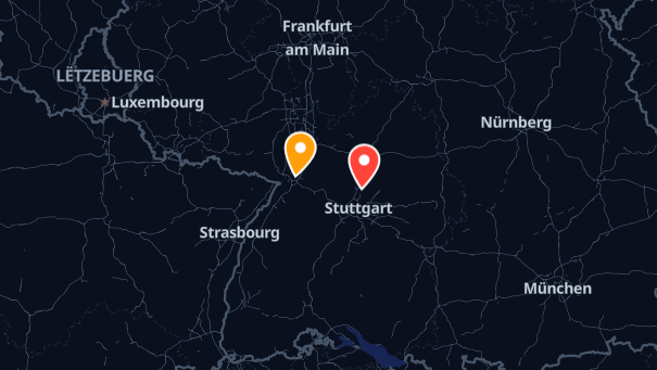 Map of company locations