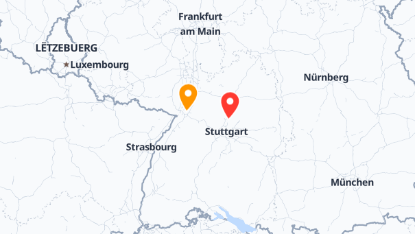 Map of company locations