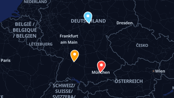 Map of company locations