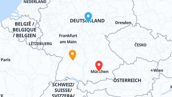 Map of company locations