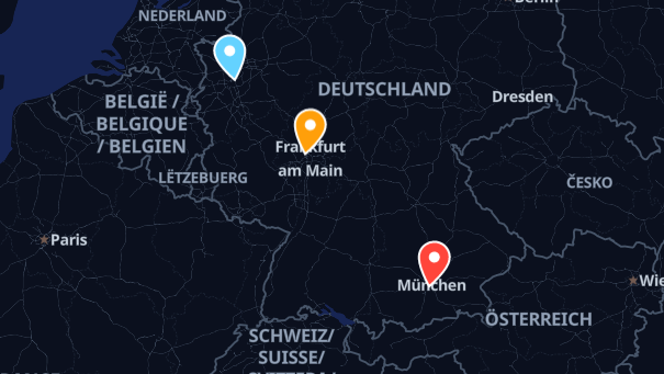 Map of company locations