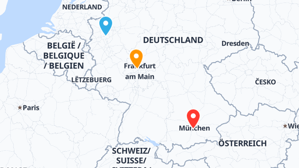 Map of company locations