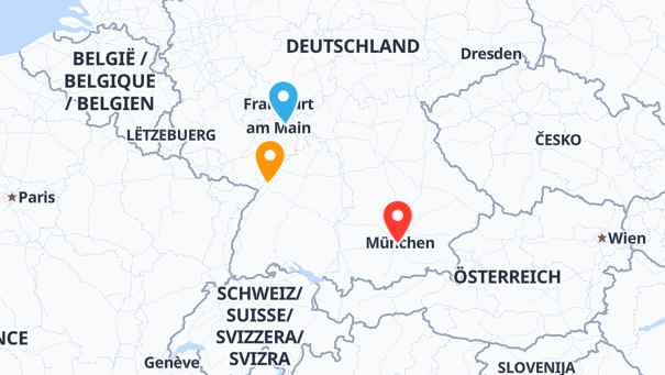 Map of company locations