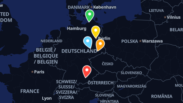 Map of company locations