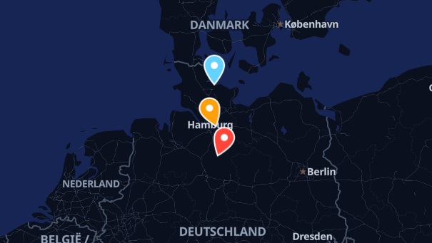 Map of company locations