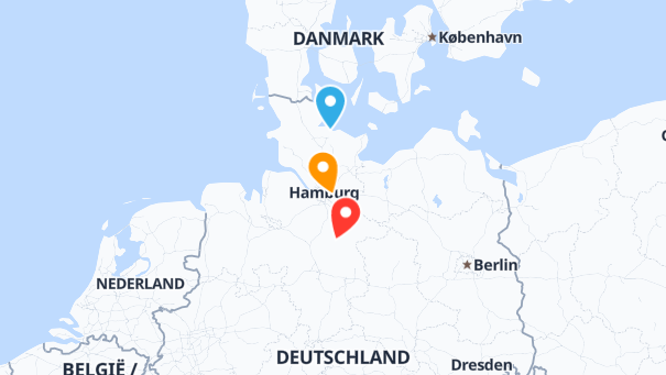 Map of company locations