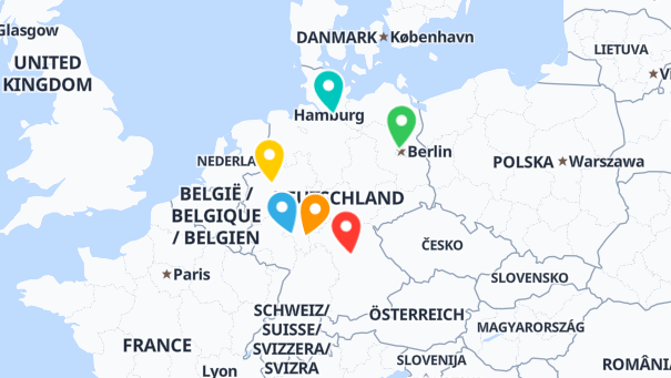 Map of company locations