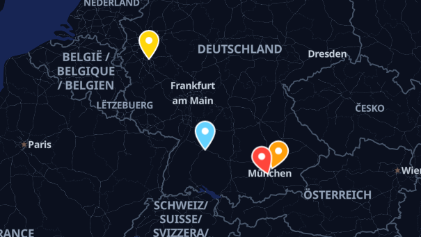 Map of company locations