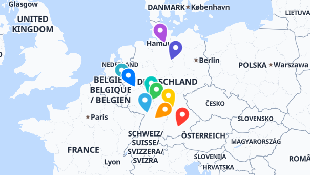 Map of company locations