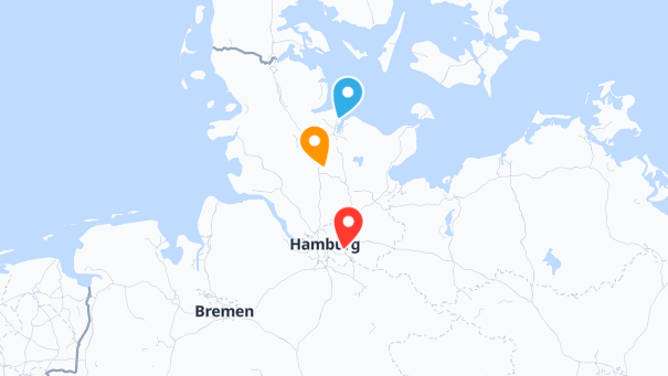 Map of company locations