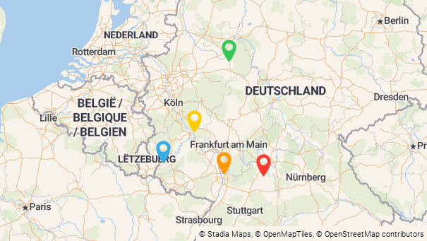 Map of company locations