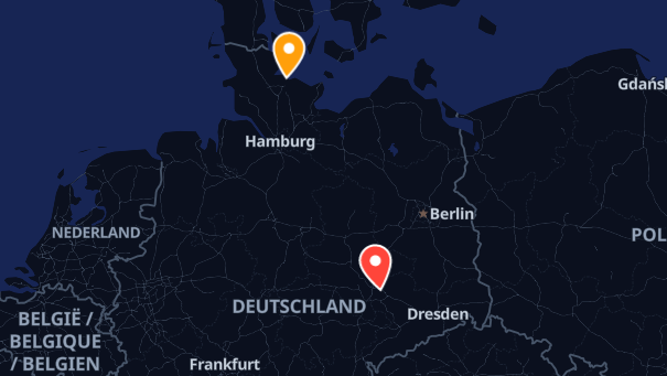Map of company locations