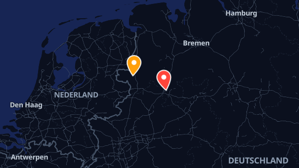 Map of company locations
