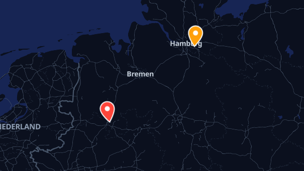 Map of company locations
