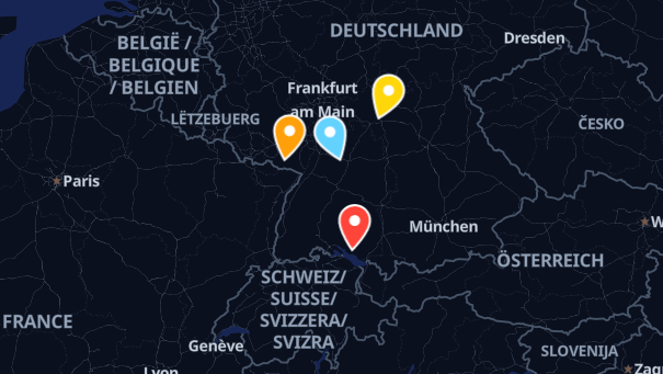 Map of company locations