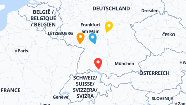 Map of company locations