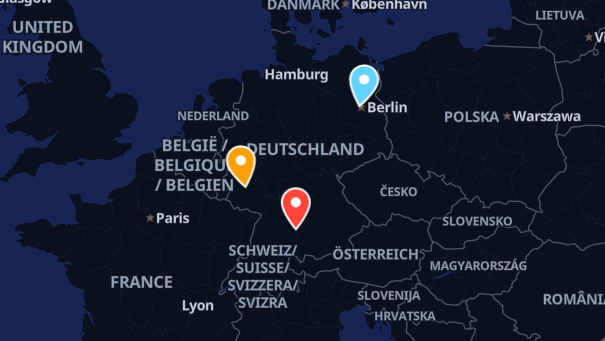 Map of company locations