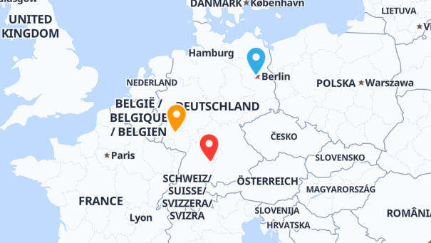 Map of company locations
