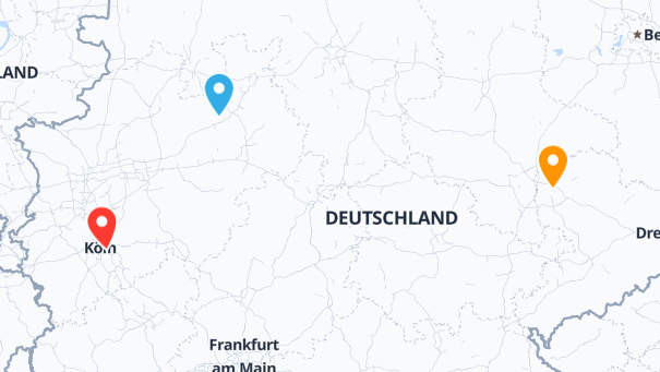 Map of company locations