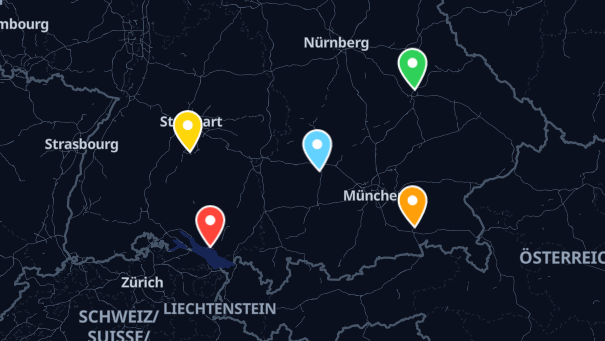 Map of company locations