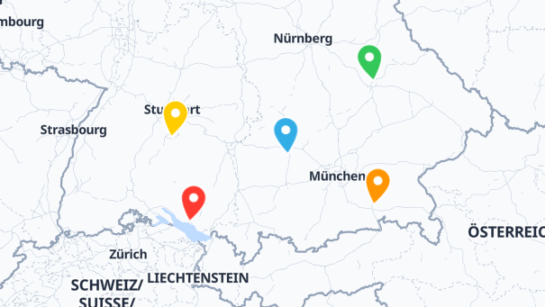 Map of company locations
