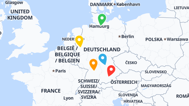 Map of company locations
