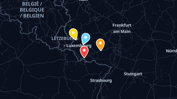 Map of company locations