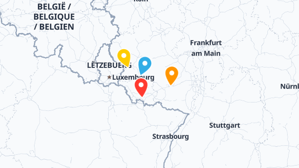 Map of company locations